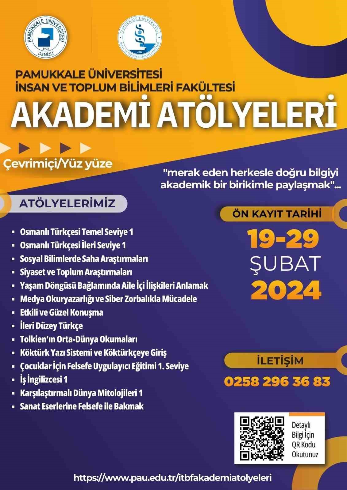 PAÜ’de Akademi Atölyeleri başlıyor