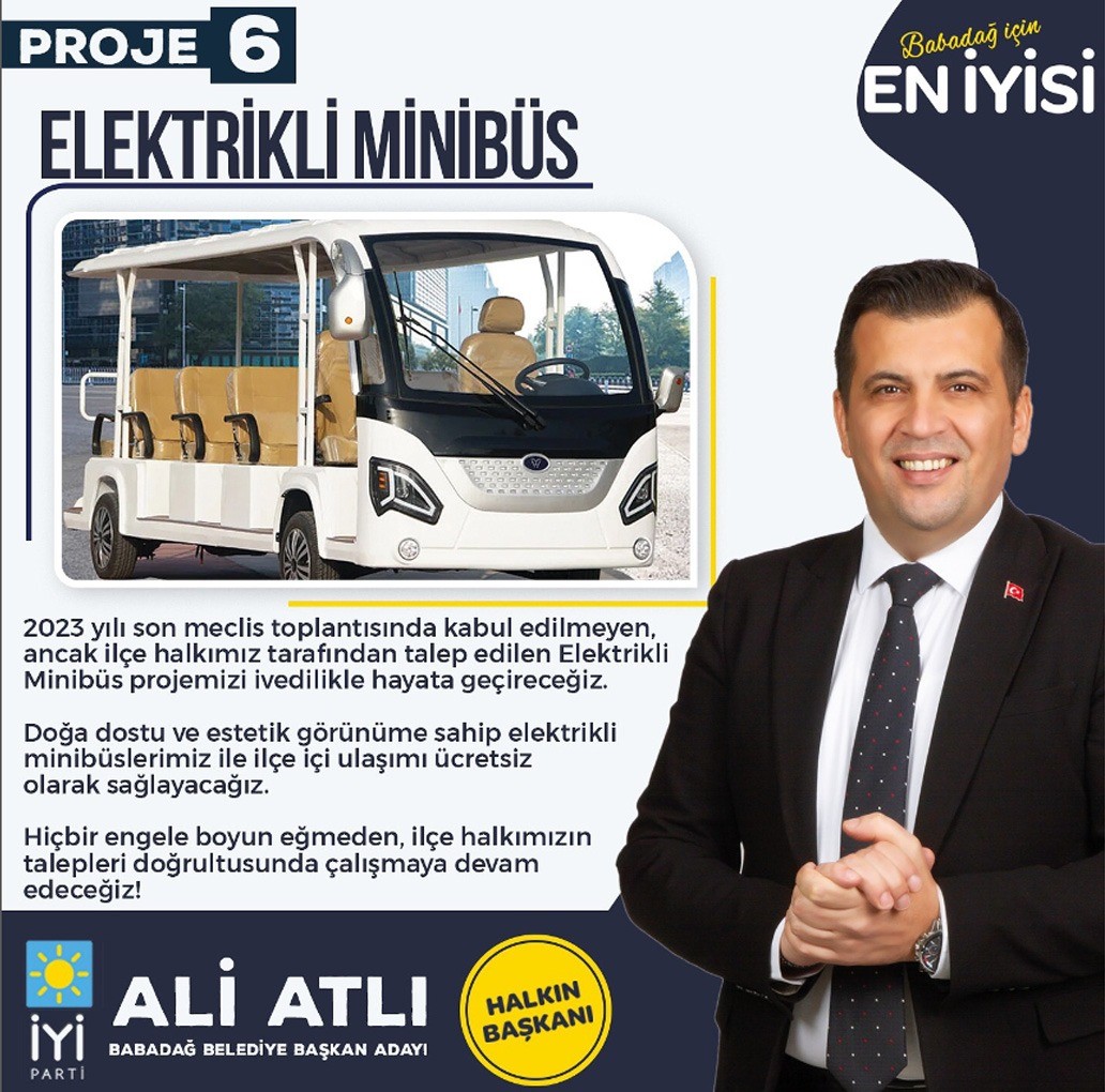 Babadağ’da elektrikli minibüs ile ücretsiz ulaşım başlayacak