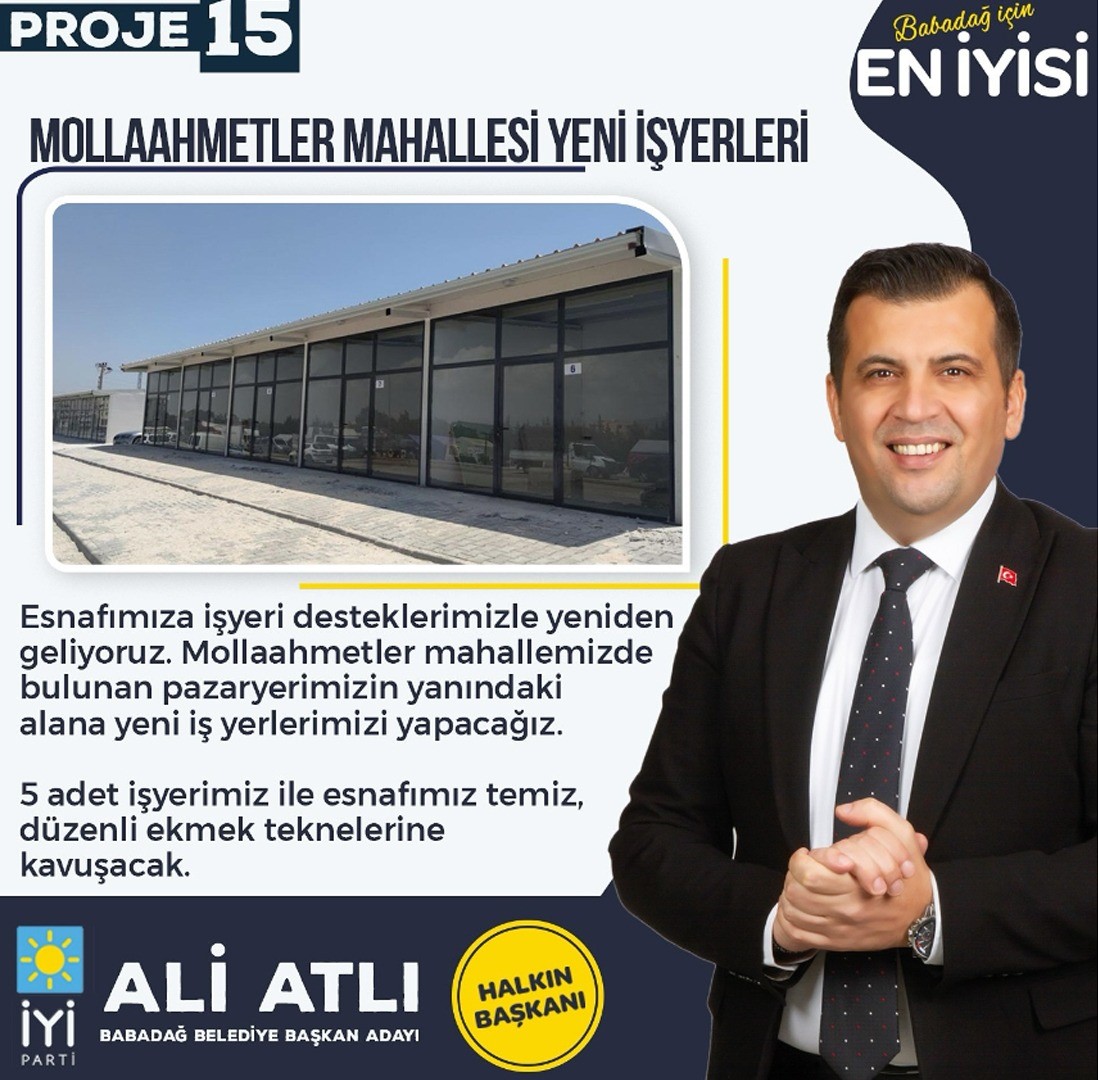 Başkan Atlı’nın yeni projesi esnafa yönelik oldu