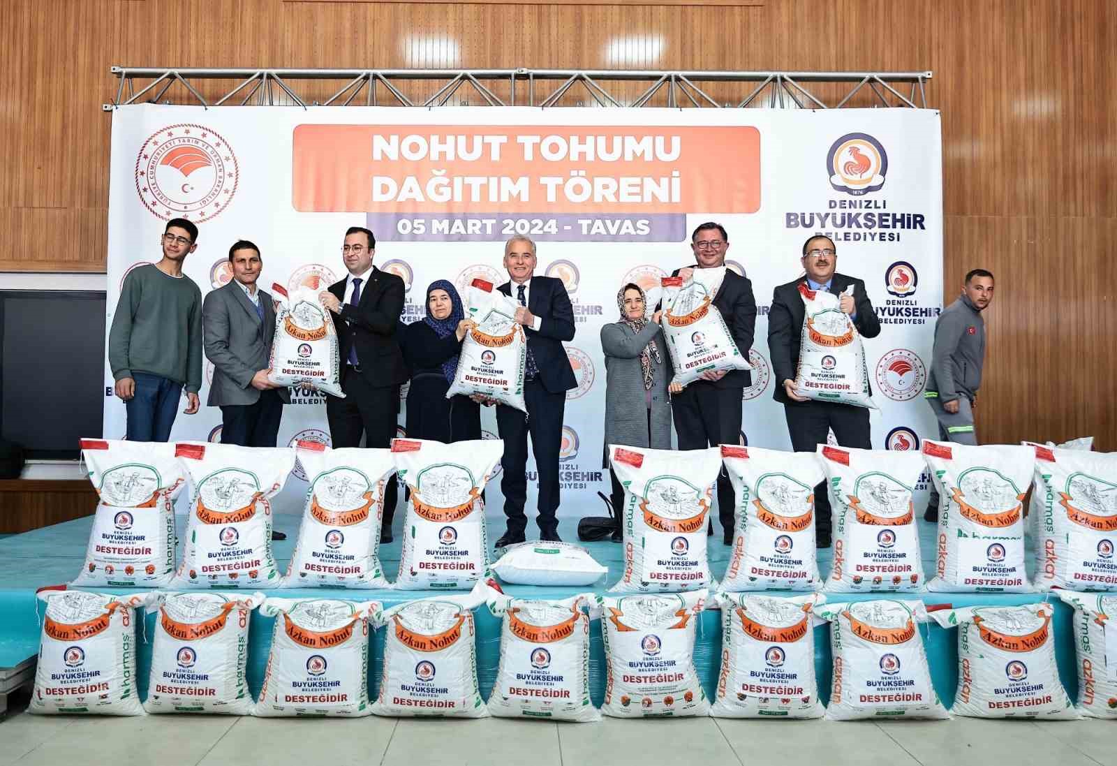 Denizli’de çiftçilere 70 ton nohut tohumu desteği