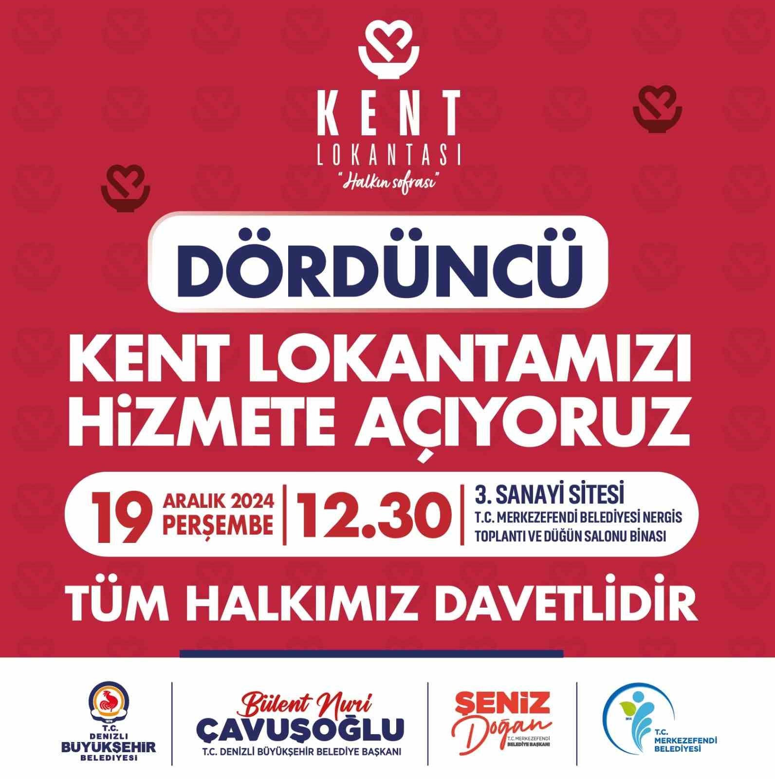 Denizli Büyükşehrin dördüncü kent lokantası hizmete açılıyor